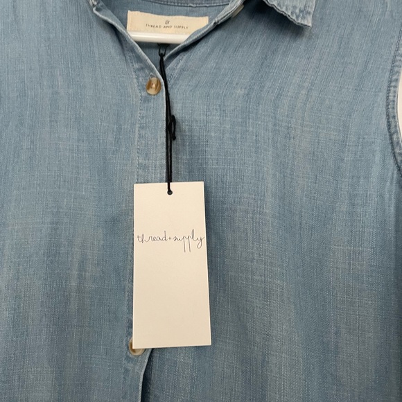 Thread and supply button up tank top - Picture 3 of 5